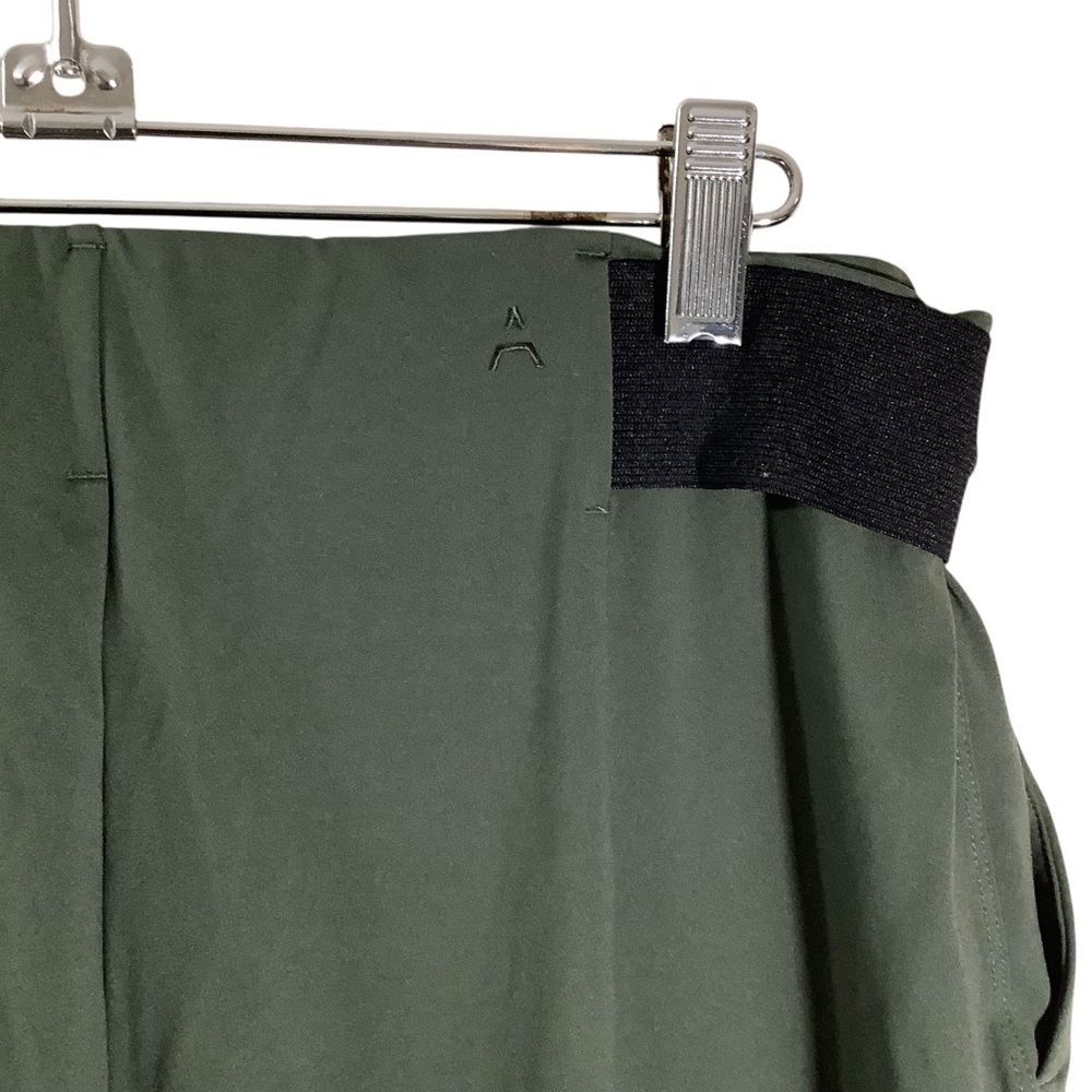 ADAY Women's Pants Turn It Up High Rise Pleated Green - Picture 7 of 8